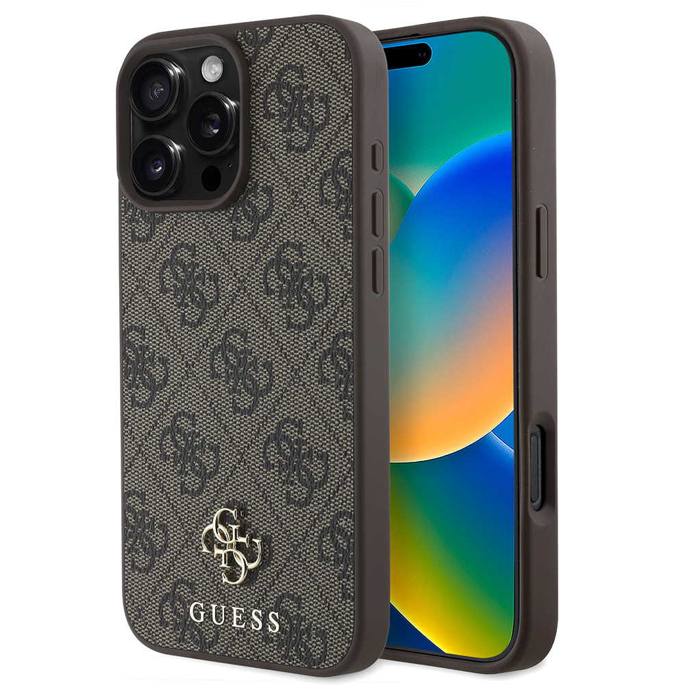 Apple iPhone 16 Pro Uyumlu Kılıf Guess Orjinal Lisanslı M-safe Şarj Özellikli Small 4G Classic Kapak