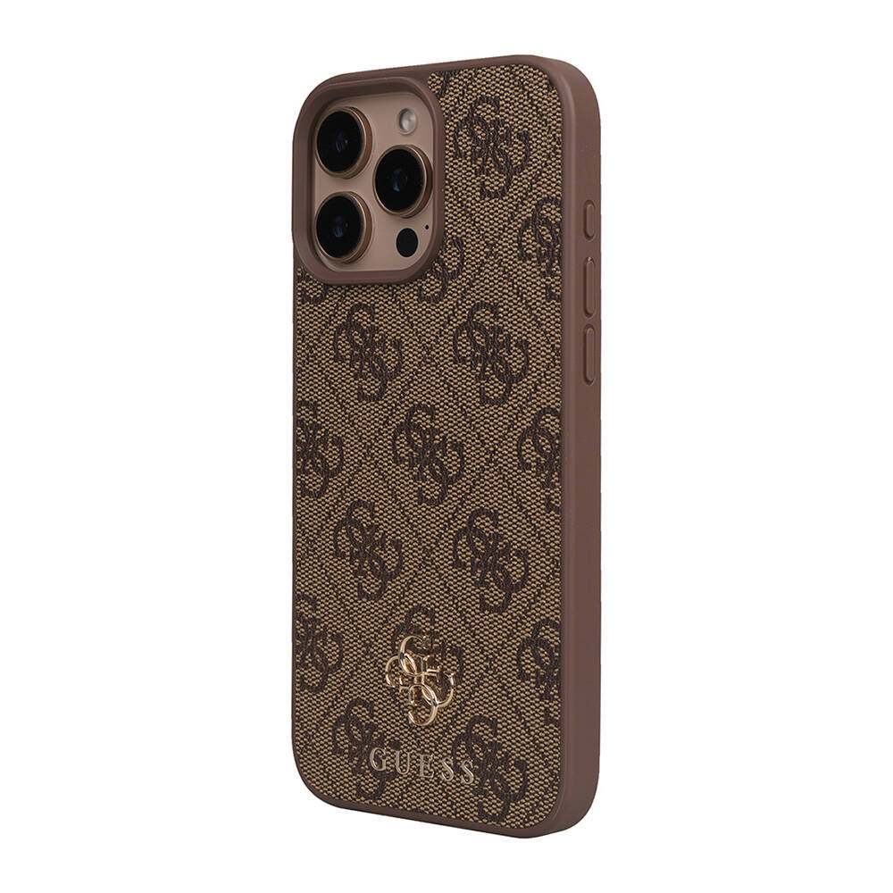 Apple iPhone 16 Pro Max Uyumlu Kılıf Guess Orjinal Lisanslı M-safe Şarj Özellikli Small 4G Classic Kapak