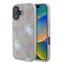 Apple iPhone 16 Plus Uyumlu Kılıf Guess Orjinal Lisanslı M-safe Şarj Özellikli 4G Desenli Yazı Logolu Peony Kapak