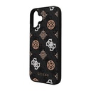 Apple iPhone 16 Plus Uyumlu Kılıf Guess Orjinal Lisanslı M-safe Şarj Özellikli 4G Desenli Yazı Logolu Peony Kapak