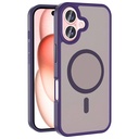 Apple iPhone 16 Plus Uyumlu Kılıf M-safe Şarj Özellikli Mat Arka Yüzey Zore Sio Kapak