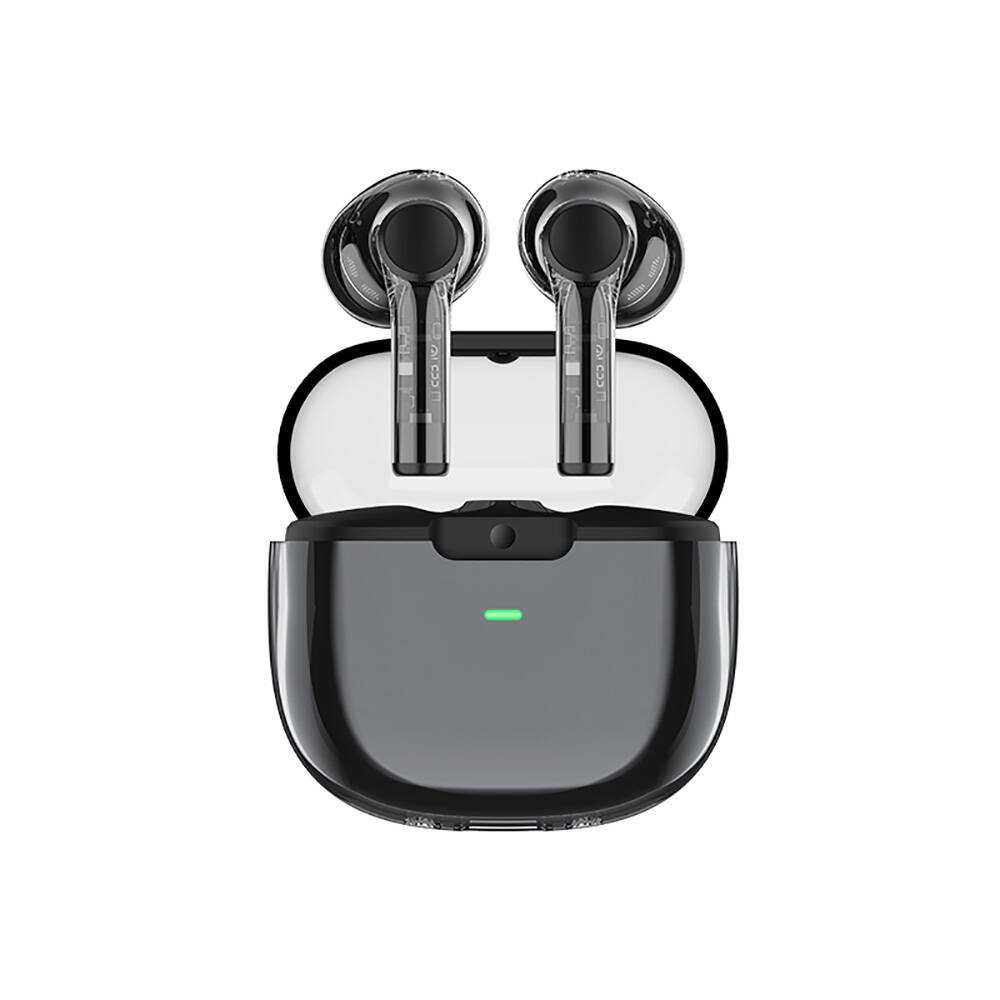 [RNZ-TA110329] Recci REP-W50 Şeffaf Tasarım Hi-Fi Ses Kaliteli Bluetooth v5.3 Amber Serisi Kulak İçi Kulaklık (Siyah)