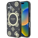 Apple iPhone 16 Uyumlu Kılıf Guess Orjinal Lisanslı M-safe Şarj Özellikli 4G Desenli IML Yazı Logolu Peony Kapak
