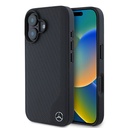 Apple iPhone 16 Uyumlu Kılıf Mercedes Benz Orjinal Lisanslı M-safe Şarj Özellikli 3D Metal Logolu Wood Imitation Deri Kapak