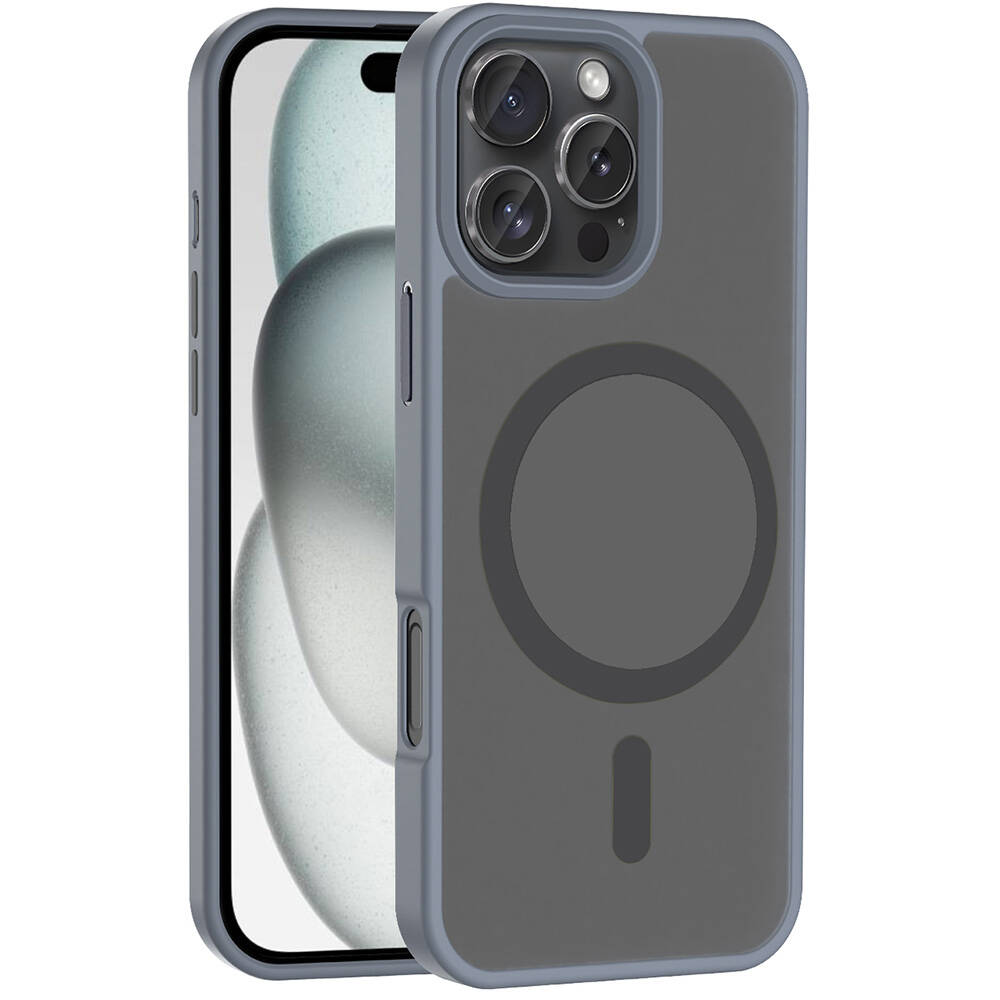 Apple iPhone 16 Pro Uyumlu Kılıf M-safe Şarj Özellikli Mat Arka Yüzey Zore Sio Kapak