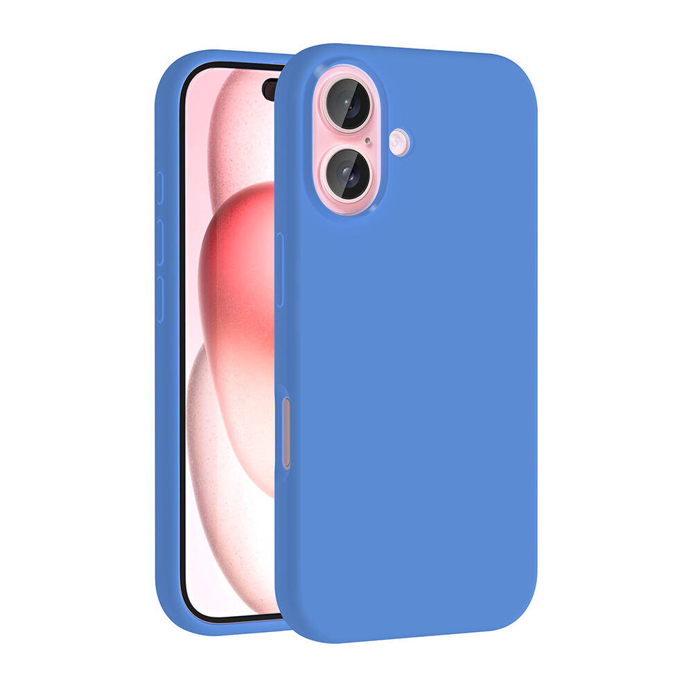 Apple iPhone 16 Uyumlu Kılıf M-safe Şarj Özellikli Sıvı Teknolojili Silinebilir Sert Zore Kivi Kapak