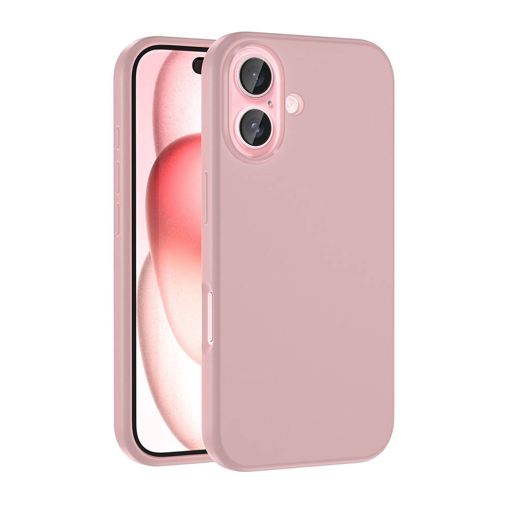Apple iPhone 16 Uyumlu Kılıf M-safe Şarj Özellikli Sıvı Teknolojili Silinebilir Sert Zore Kivi Kapak
