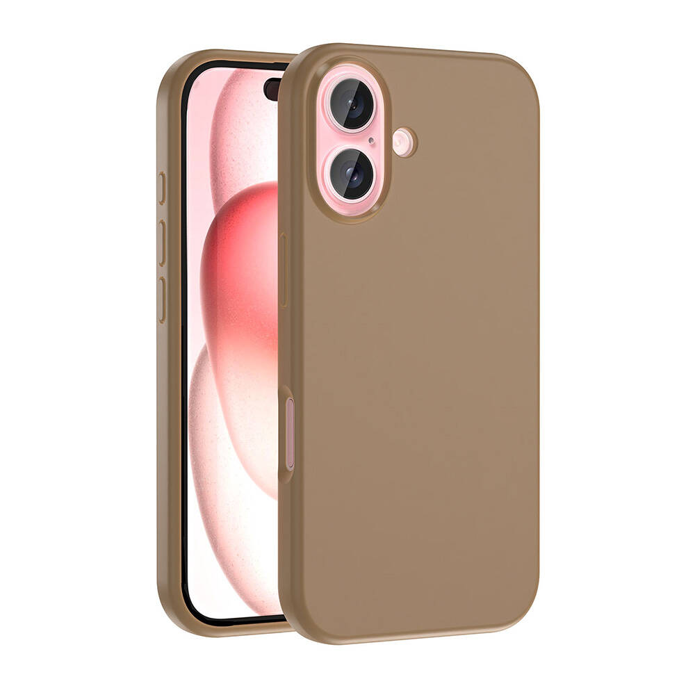Apple iPhone 16 Uyumlu Kılıf M-safe Şarj Özellikli Sıvı Teknolojili Silinebilir Sert Zore Kivi Kapak