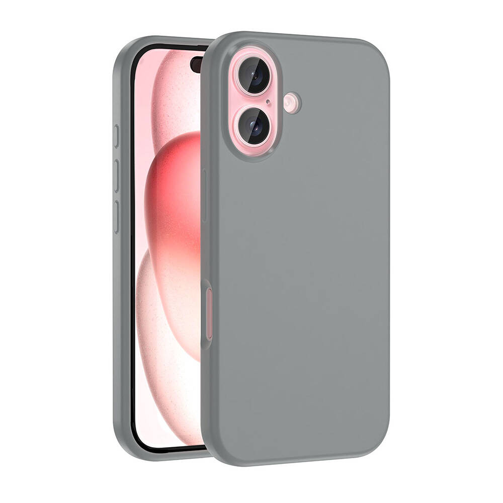 Apple iPhone 16 Uyumlu Kılıf M-safe Şarj Özellikli Sıvı Teknolojili Silinebilir Sert Zore Kivi Kapak