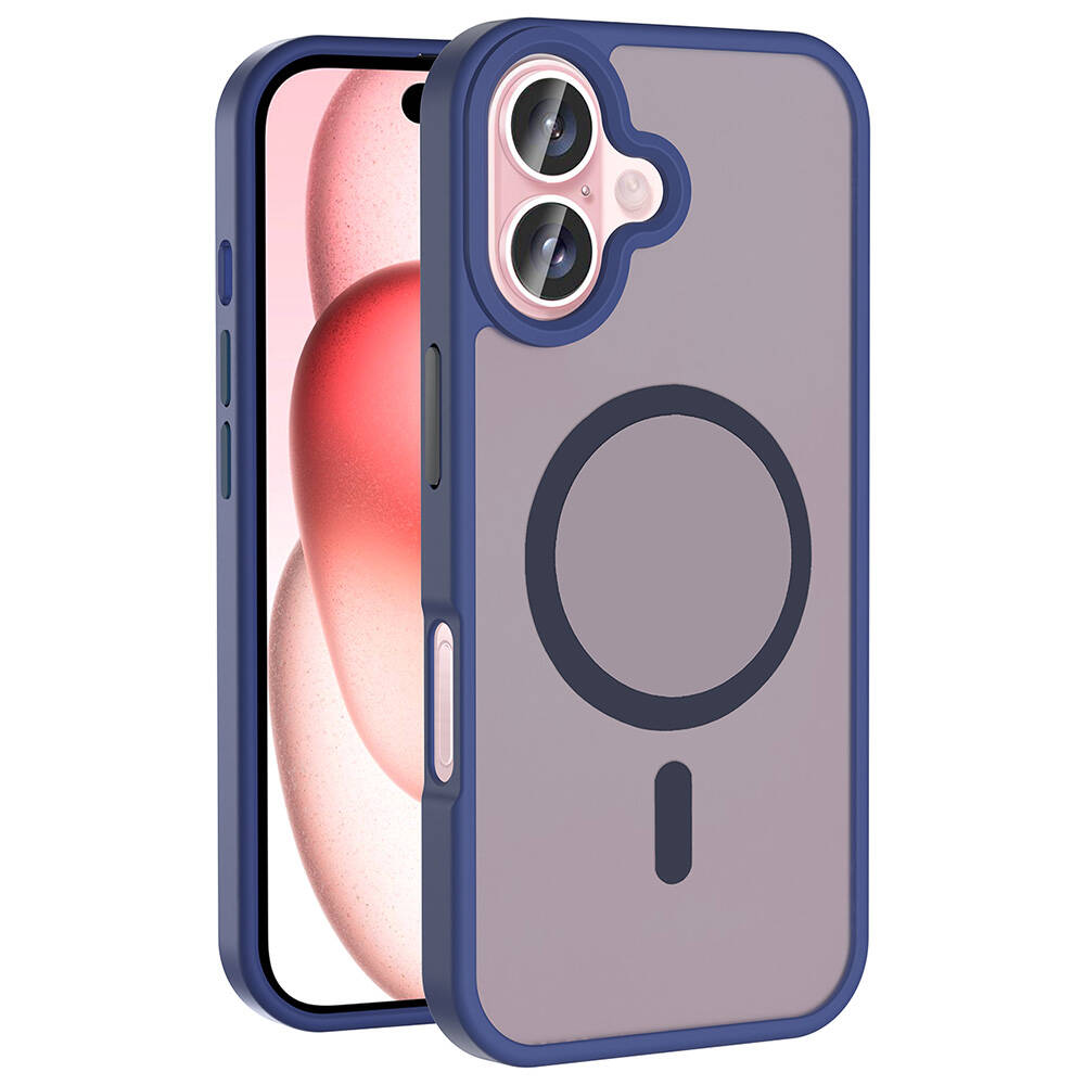 Apple iPhone 16 Uyumlu Kılıf M-safe Şarj Özellikli Mat Arka Yüzey Zore Sio Kapak