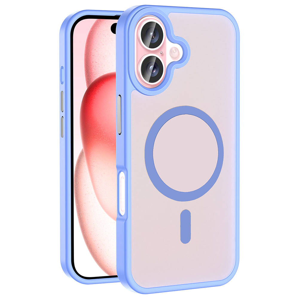 Apple iPhone 16 Uyumlu Kılıf M-safe Şarj Özellikli Mat Arka Yüzey Zore Sio Kapak