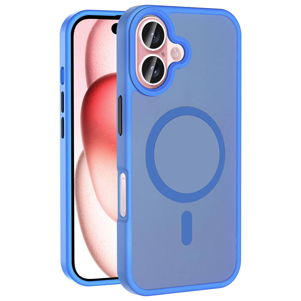 Apple iPhone 16 Uyumlu Kılıf M-safe Şarj Özellikli Mat Arka Yüzey Zore Sio Kapak