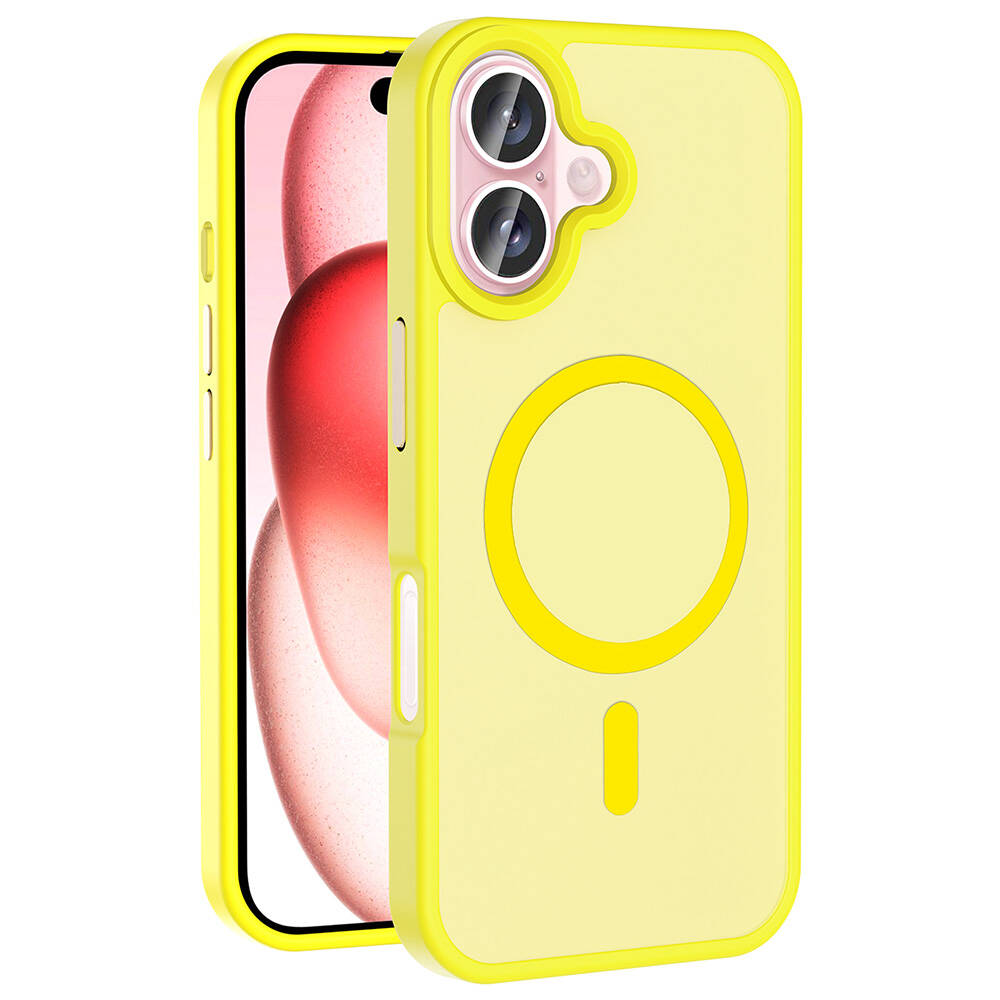 Apple iPhone 16 Uyumlu Kılıf M-safe Şarj Özellikli Mat Arka Yüzey Zore Sio Kapak