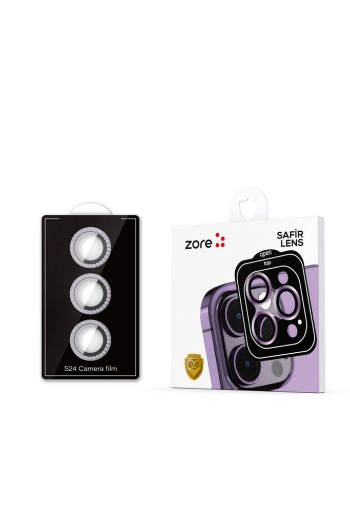 Samsung Galaxy S24 Uyumlu Zore Diamond Kamera Lens Koruyucu Cam Filmi