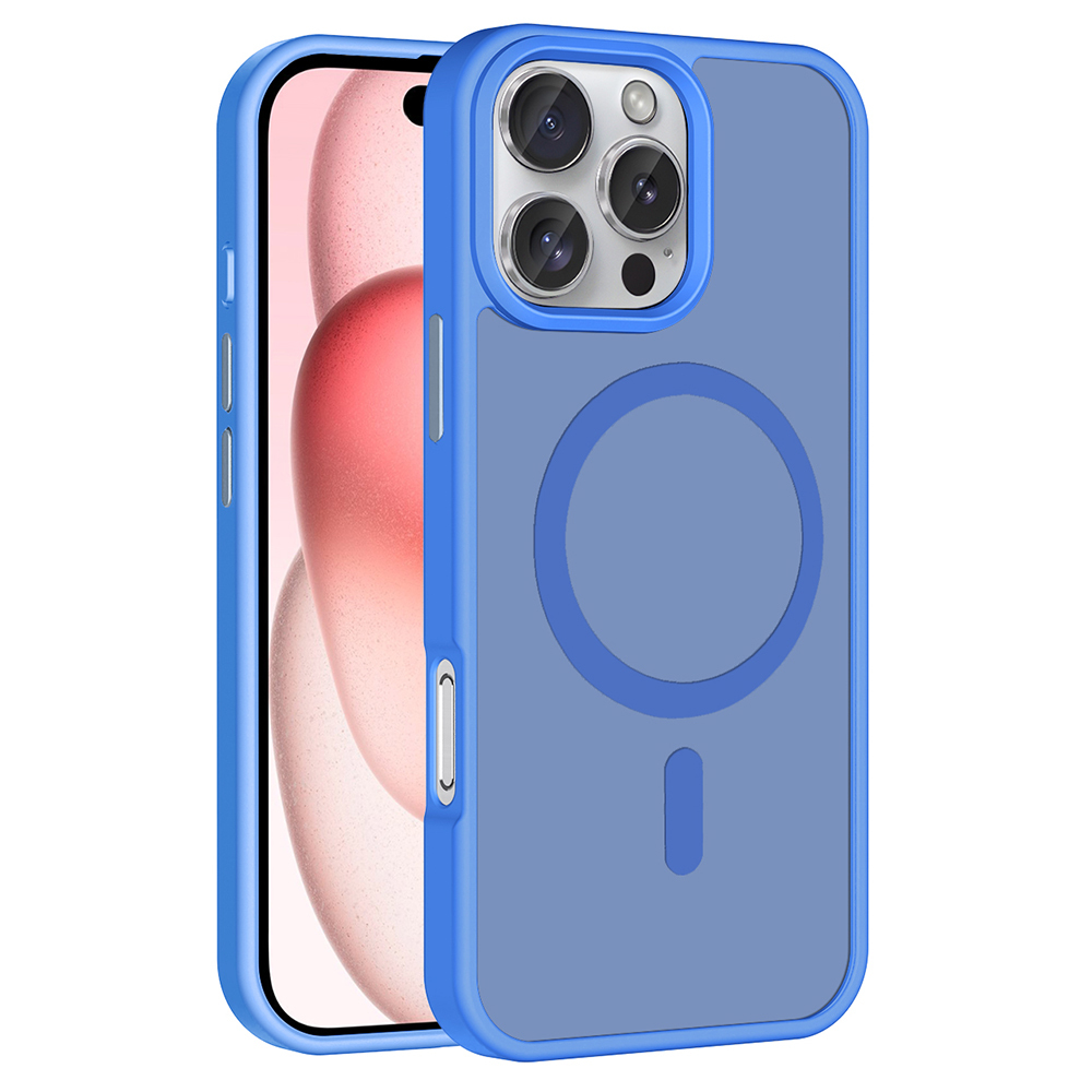Apple iPhone 16 Pro Max Uyumlu Kılıf M-safe Şarj Özellikli Mat Arka Yüzey Zore Sio Kapak