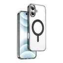 Apple iPhone 16 Plus Uyumlu Kılıf Wiwu MCC-201 iShield Ultra Serisi M-safe Şarj Özellikli Standlı Crystal Sert PC Kapak