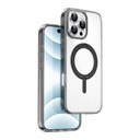 Apple iPhone 16 Pro Uyumlu Kılıf Wiwu MCC-201 iShield Ultra Serisi M-safe Şarj Özellikli Standlı Crystal Sert PC Kapak