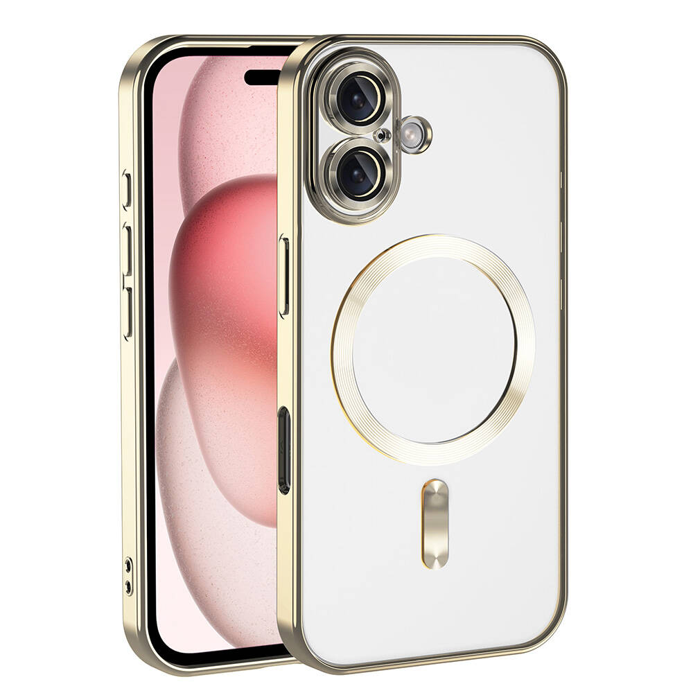 Apple iPhone 16 Uyumlu Kılıf Kamera Korumalı M-safe Wireless Şarj Özellikli Zore Demre Kapak