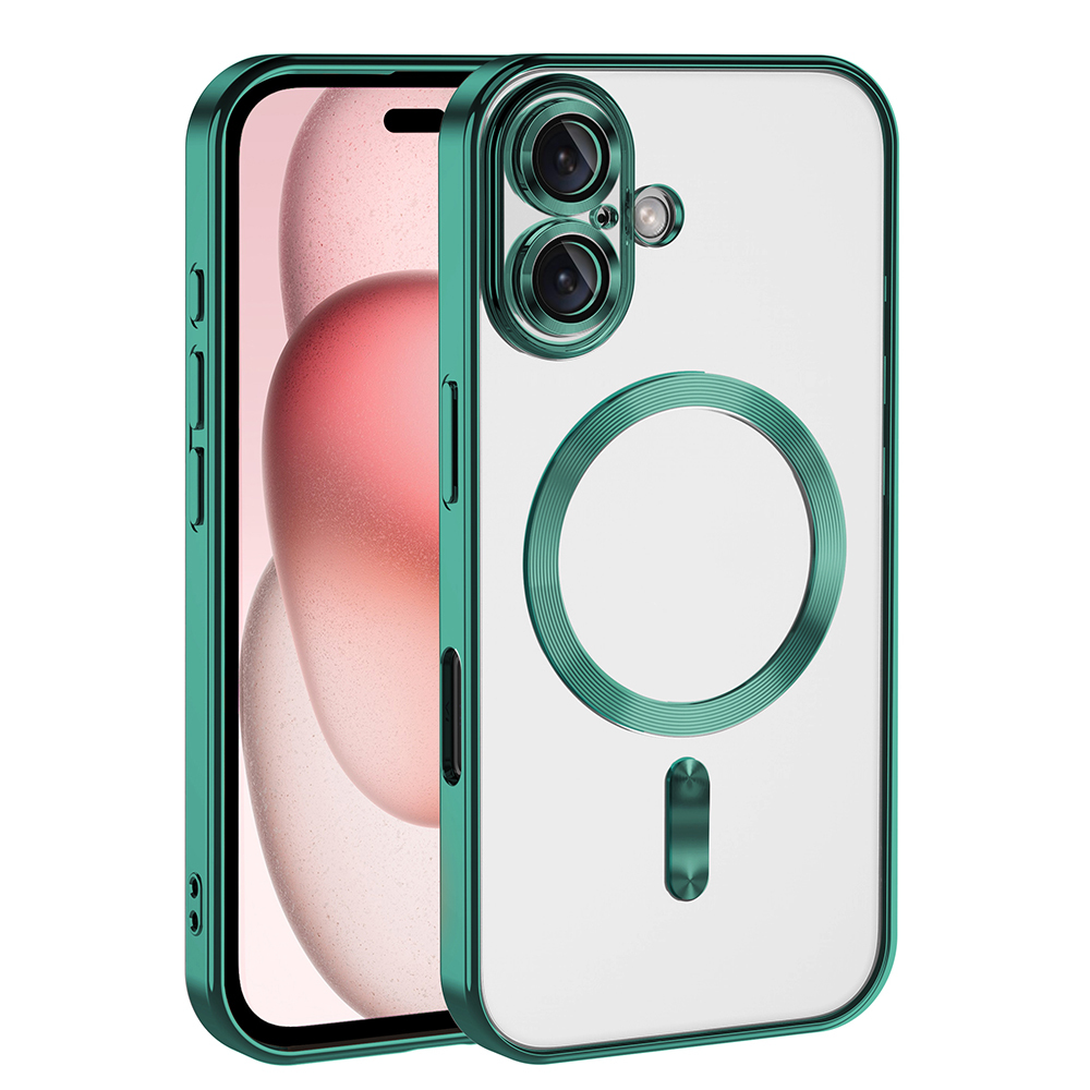 Apple iPhone 16 Uyumlu Kılıf Kamera Korumalı M-safe Wireless Şarj Özellikli Zore Demre Kapak