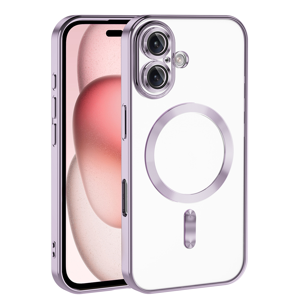 Apple iPhone 16 Uyumlu Kılıf Kamera Korumalı M-safe Wireless Şarj Özellikli Zore Demre Kapak