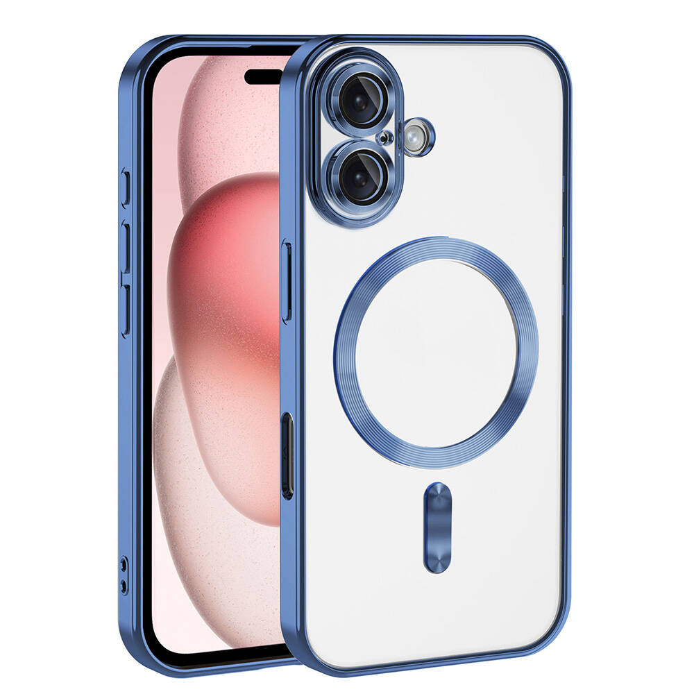 Apple iPhone 16 Uyumlu Kılıf Kamera Korumalı M-safe Wireless Şarj Özellikli Zore Demre Kapak