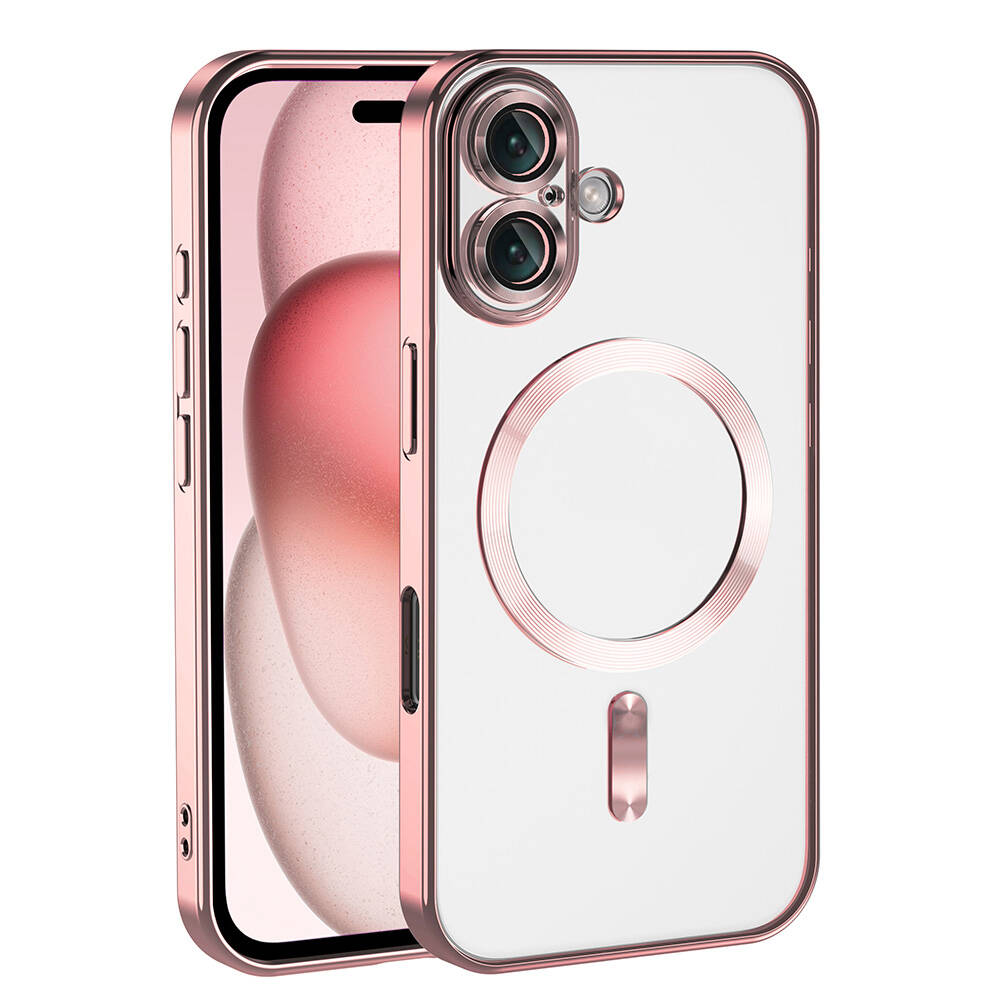 Apple iPhone 16 Uyumlu Kılıf Kamera Korumalı M-safe Wireless Şarj Özellikli Zore Demre Kapak