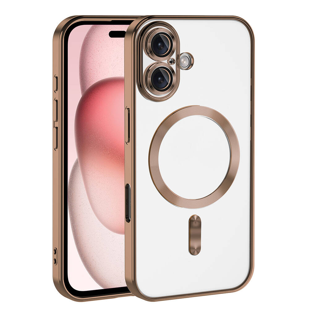 Apple iPhone 16 Uyumlu Kılıf Kamera Korumalı M-safe Wireless Şarj Özellikli Zore Demre Kapak