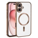 Apple iPhone 16 Uyumlu Kılıf Kamera Korumalı M-safe Wireless Şarj Özellikli Zore Demre Kapak