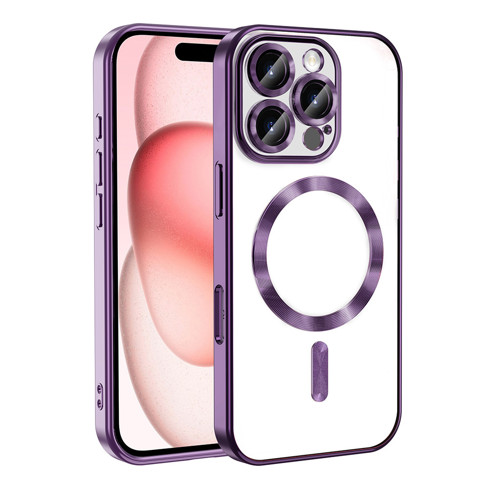 Apple iPhone 16 Pro Uyumlu Kılıf Kamera Korumalı M-safe Wireless Şarj Özellikli Zore Demre Kapak