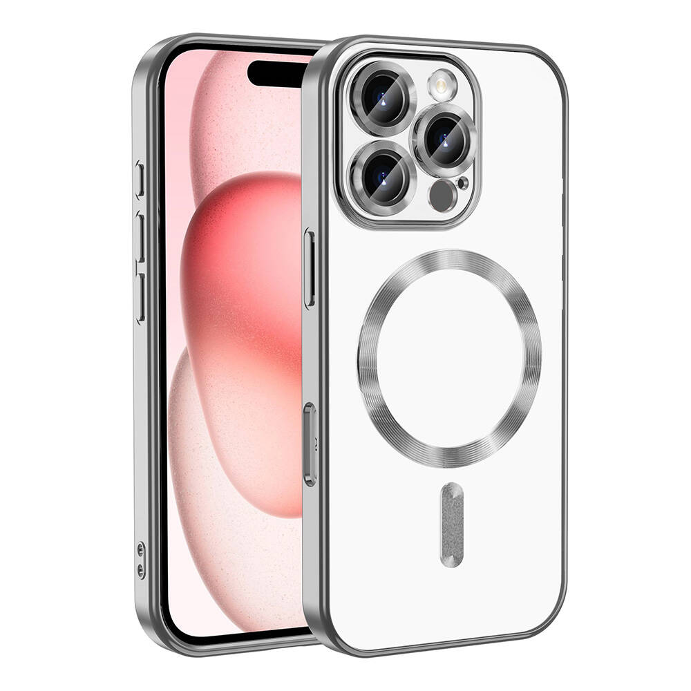 Apple iPhone 16 Pro Uyumlu Kılıf Kamera Korumalı M-safe Wireless Şarj Özellikli Zore Demre Kapak