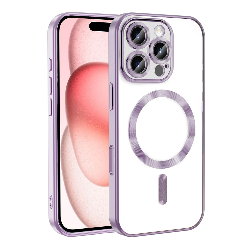Apple iPhone 16 Pro Uyumlu Kılıf Kamera Korumalı M-safe Wireless Şarj Özellikli Zore Demre Kapak