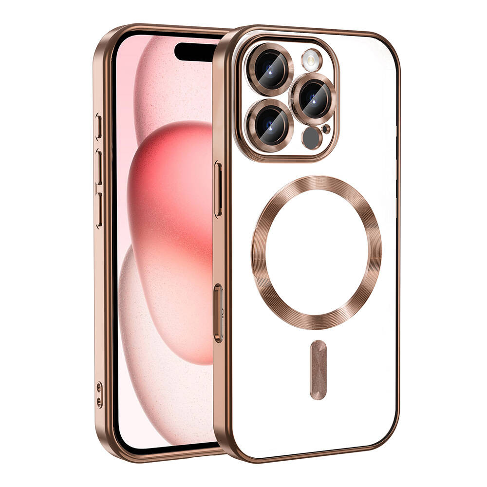 Apple iPhone 16 Pro Uyumlu Kılıf Kamera Korumalı M-safe Wireless Şarj Özellikli Zore Demre Kapak