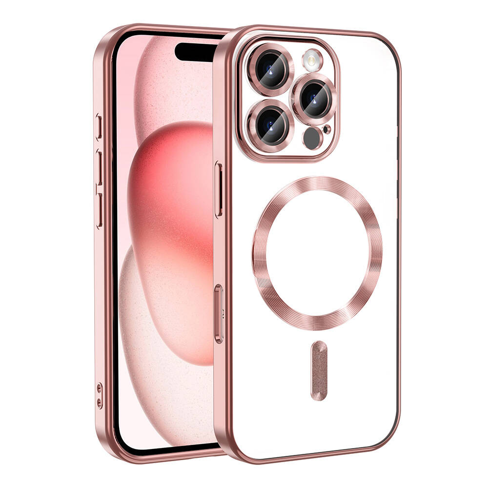 Apple iPhone 16 Pro Max Uyumlu Kılıf Kamera Korumalı M-safe Wireless Şarj Özellikli Zore Demre Kapak