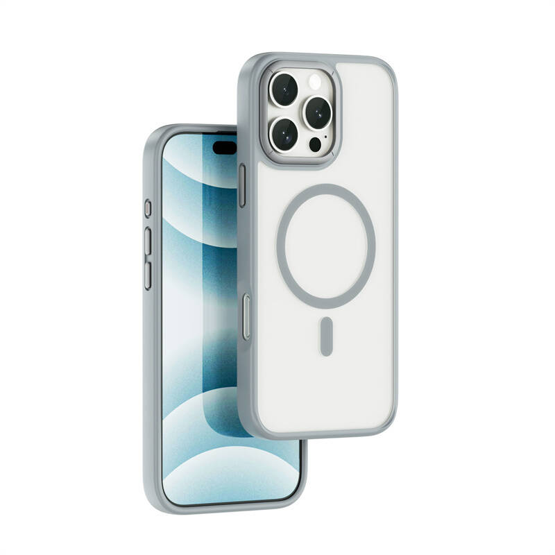 Apple iPhone 16 Pro Uyumlu Kılıf Wiwu FGG-012 ArmorPro Serisi M-safe Şarj Özellikli Parmak İzi Bırakmayan Kılıf