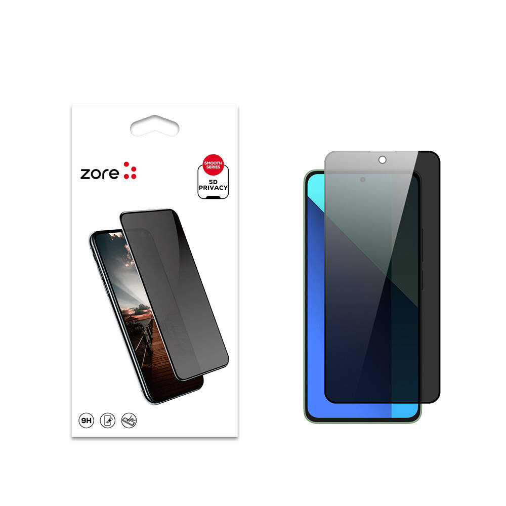 [RNZ-TA109809] Xiaomi Redmi Note 13 4G Uyumlu Zore New 5D Privacy Temperli Ekran Koruyucu