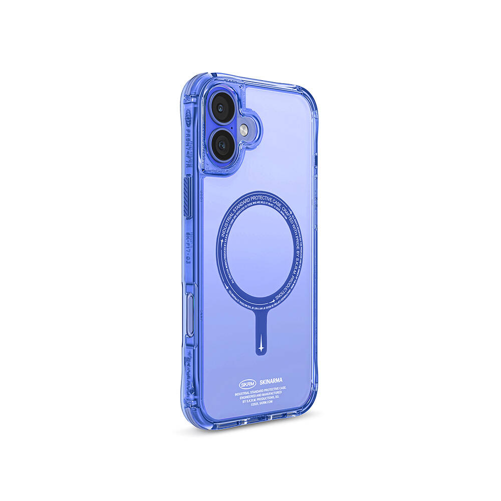 Apple iPhone 16 Uyumlu Kılıf M-safe Şarj Özellikli Şeffaf Airbag Tasarımlı Skinarma Saido Kapak