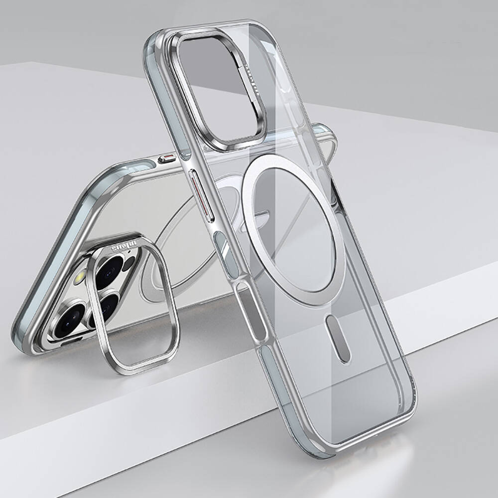 Apple iPhone 16 Pro Max Uyumlu Kılıf M-safe Şarj Özellikli Wlons Standlı Efsane Kapak