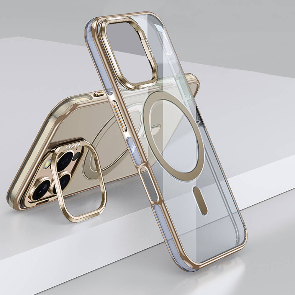 Apple iPhone 16 Pro Max Uyumlu Kılıf M-safe Şarj Özellikli Wlons Standlı Efsane Kapak