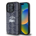 Apple iPhone 16 Pro Uyumlu Kılıf Lacoste Orjinal Lisanslı M-safe Şarj Özellikli Mono Vintage Logo Kapak