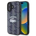 Apple iPhone 16 Uyumlu Kılıf Lacoste Orjinal Lisanslı M-safe Şarj Özellikli Mono Vintage Logo Kapak