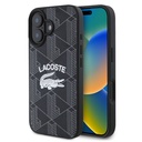 Apple iPhone 16 Uyumlu Kılıf Lacoste Orjinal Lisanslı M-safe Şarj Özellikli Mono Vintage Logo Kapak
