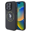 Apple iPhone 16 Pro Uyumlu Kılıf U.S. Polo Assn. Orjinal Lisanslı M-safe Şarj Özellikli Circle ve Double Horse Logolu Deri Kapak