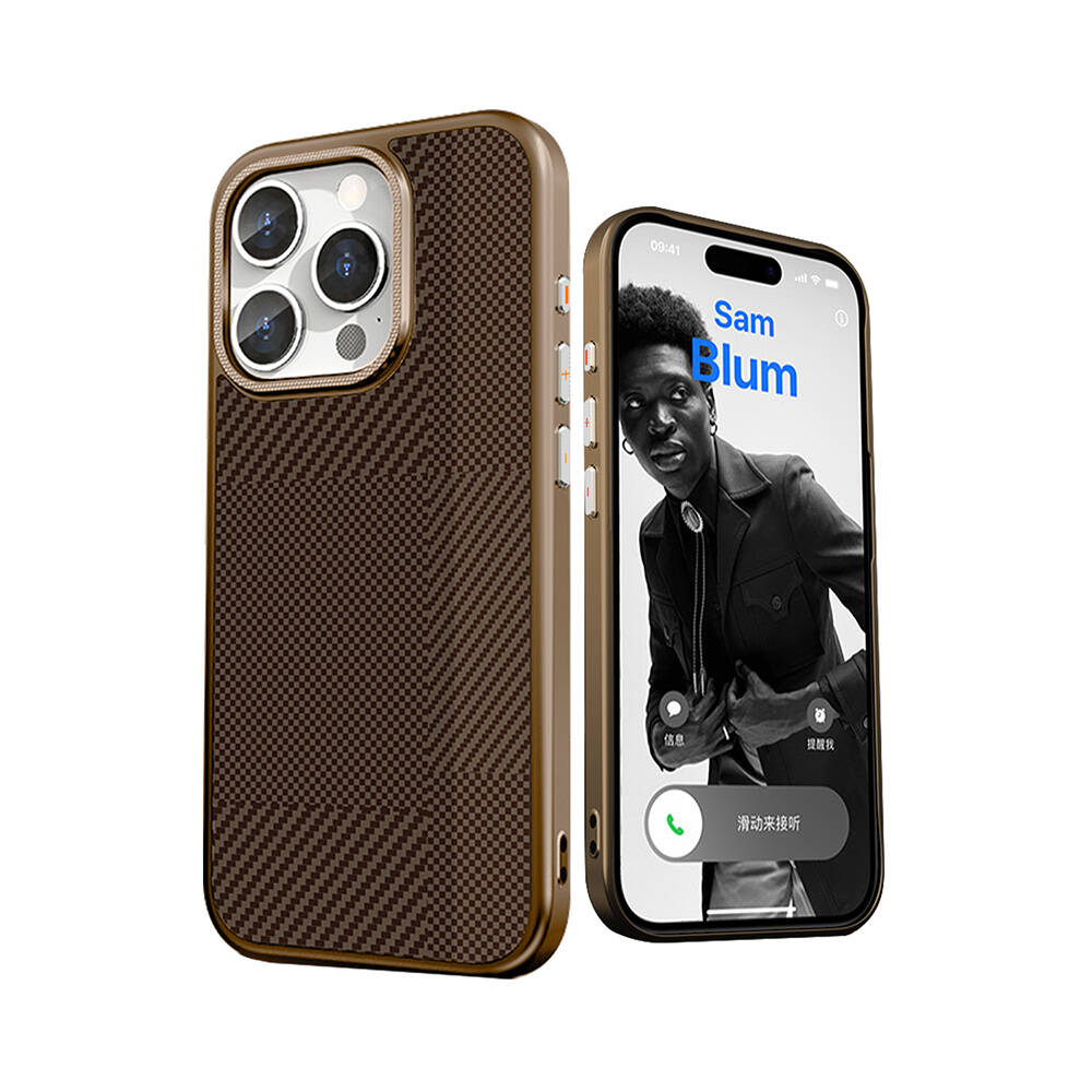 Apple iPhone 16 Pro Max Uyumlu Kılıf M-safe Şarj Özellikli Karbon Fiber Desenli Mutural Montage Kapak