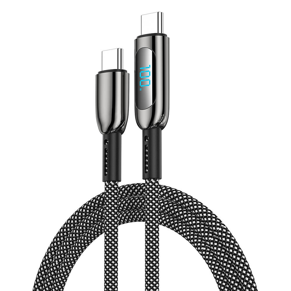 [RNZ-TA110398] Wiwu Wi-C041 MagQ Çinko Alaşımlı Type-C to Type-C Hızlı Şarj Özellikli Data ve Şarj Kablosu 100W