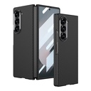 Samsung Galaxy Z Fold 6 Uyumlu Kılıf Kamera Korumalı Karbon Fiber Tasarımlı Arka Yüzey Zore Kıpta Karbon Kapak