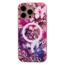 Apple iPhone 16 Pro Max Uyumlu Kılıf Guess Orjinal Lisanslı M-safe Şarj Özellikli IML Baskılı Jungle Ring Kapak