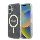 Apple iPhone 16 Plus Uyumlu Kılıf Guess Orjinal Lisanslı M-safe Şarj Özellikli Yazı Logolu 4G Desenli Kapak