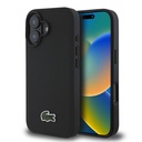 Apple iPhone 16 Uyumlu Kılıf Lacoste Orjinal Lisanslı PU Pike Desenli Arka Yüzey İkonik Timsah Dokuma Logolu Kapak