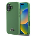 Apple iPhone 16 Uyumlu Kılıf Lacoste Orjinal Lisanslı PU Pike Desenli Arka Yüzey İkonik Timsah Dokuma Logolu Kapak