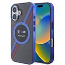 Apple iPhone 16 Uyumlu Kılıf BMW Orjinal Lisanslı M Logolu Üç Renk Çizgili Motorsport Circle Kapak
